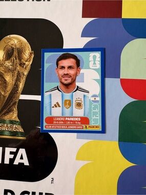 Panini FIFA World Cup 2026 Sticker Leandro Paredes ARG 12 Blue Parallel